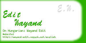 edit wayand business card